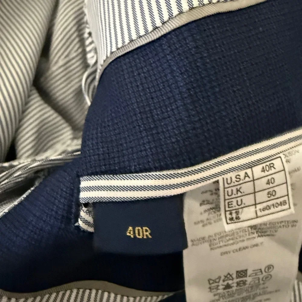 Brooks Brothers Explorer Regent Fit Blazer 40R Mens Navy Blue Plaid Wool Jacket